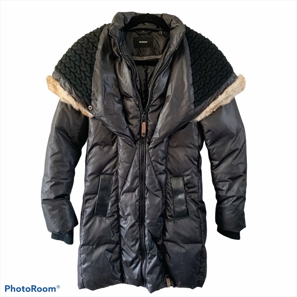 Rudsak Rosanne Black Quilted Down Coat S